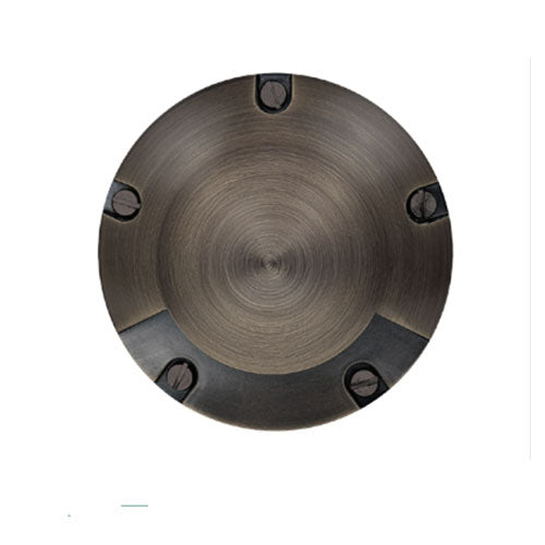 GM Lighting ILS In-Ground 1-Way Turret 5" Antique Brass Finish MR16 Lamp 8W Max on Gimbal