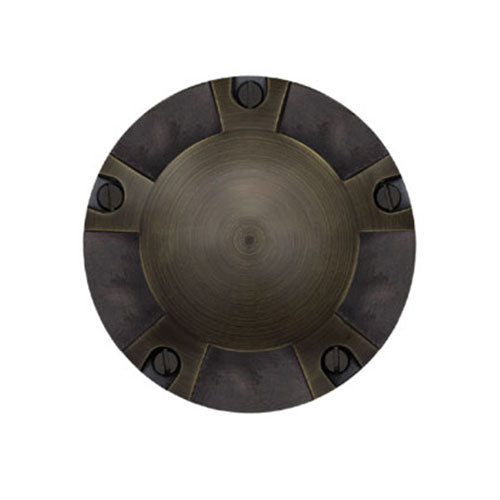 GM Lighting ILS In-Ground 5-Way Turret 5" Antique Brass Finish MR16 Lamp 8W Max on Gimbal
