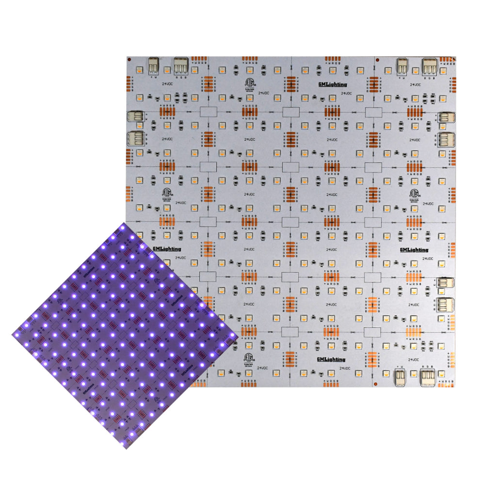 GM Lighting Lamina RGBW 24VDC Configurable Laminated Sheet 12x12 