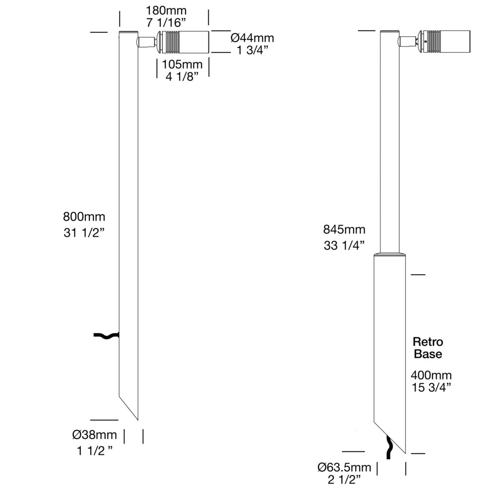 Hunza Euro Single Pole Light