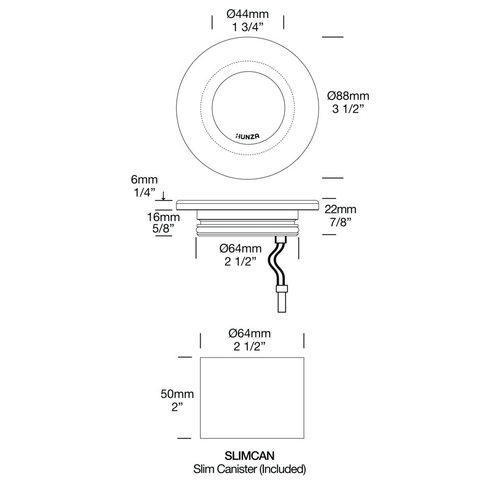 Hunza Slim Recessed Round Light
