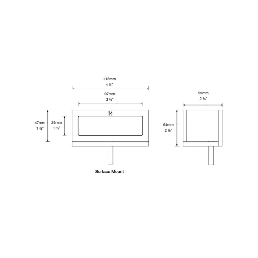 Hunza PureLED 12VAC Verge Surface Mount - 2W Additional Image 1