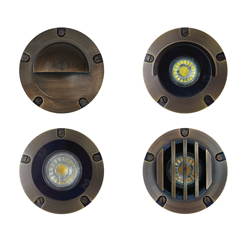 GM Lighting ILS In-Ground Half Dome 5" Antique Brass Finish MR16 Lamp 8W Max on Gimbal Additional Image 10