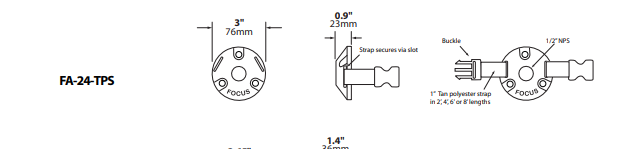Focus Industries TPS Series Tree Mount 12V Medium Canopy with Polyester Strap