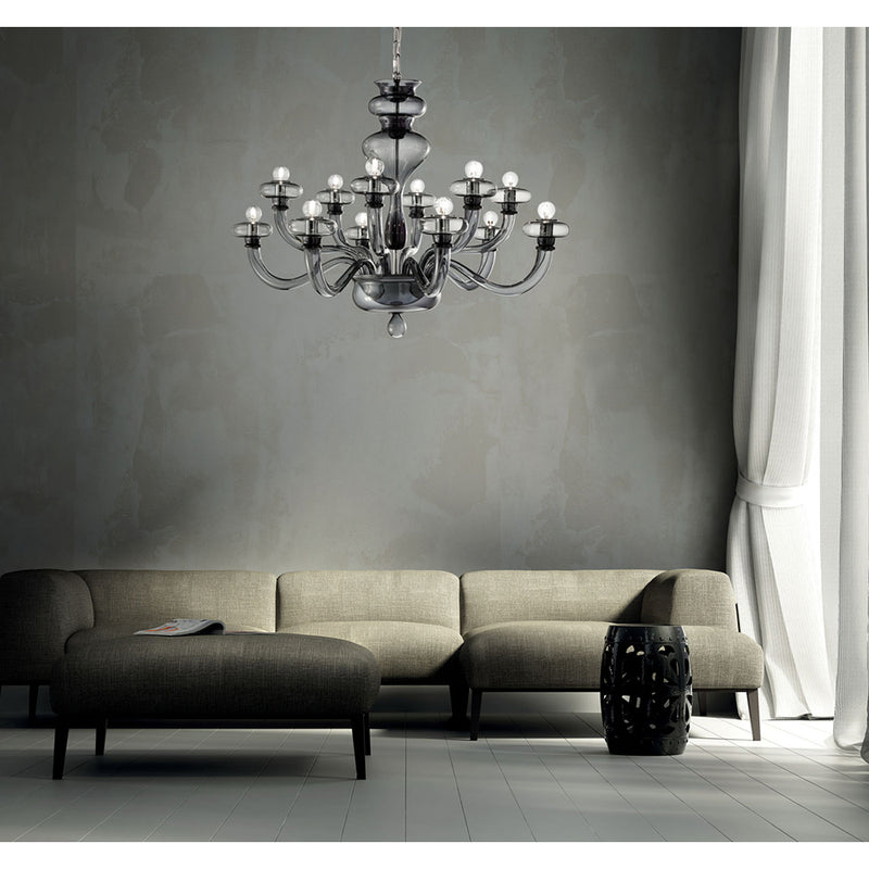 Boheme 12 Arm Chandelier By Leucos Lighting