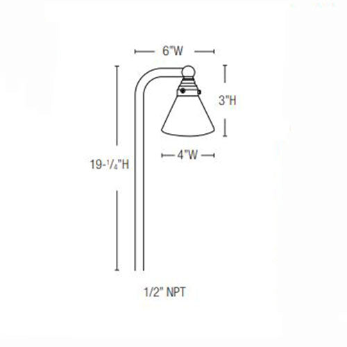 Lightcraft Outdoor Luna Vidrio Amber Path Light