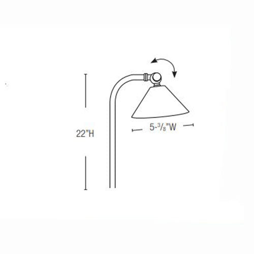 Lightcraft Outdoor Luna Flores Smooth Side Stem Path Light - Bronze -SC