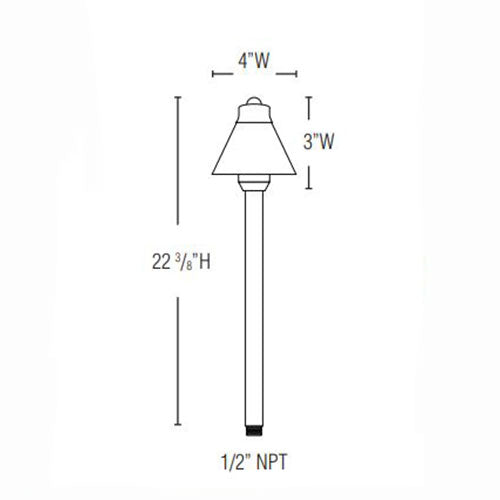 Lightcraft Mica Amber Poppy Post Path Light