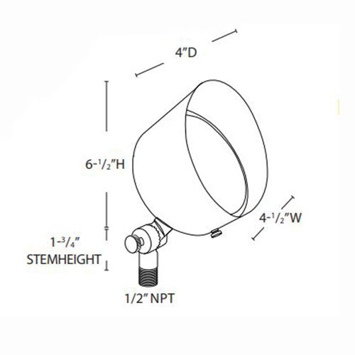 Lightcraft Outdoor Oak Liter Large Accent Light - Bronze - PAR36