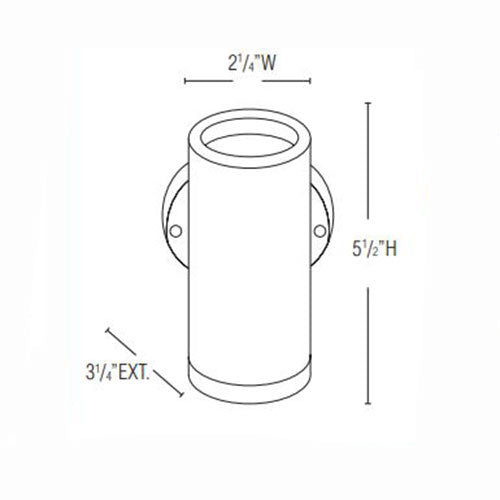 Lightcraft Outdoor Up Down Surface Wall Sconce - Bronze - MR16 1