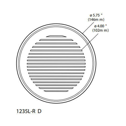 Lumiere Rio 1235L-RD 4W LED Round Louvered Fascia Step Light Additional Image 2