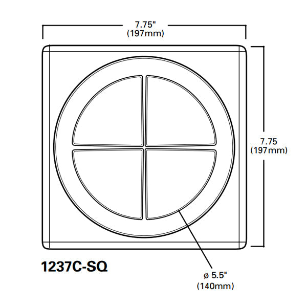 Lumiere Rio 1237C-SQ 13W Compact Fluorescent Square Cross/Guard Fascia Step Light Additional Image 2