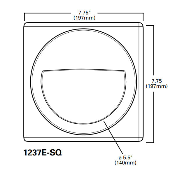 Lumiere Rio 1237E-SQ 13W Compact Fluorescent Square Eyelid Fascia Step Light Additional Image 2