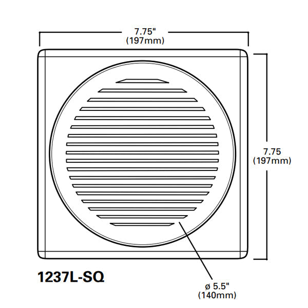 Lumiere Rio 1237L-SQ 13W Compact Fluorescent Square Louvered Fascia Step Light Additional Image 2