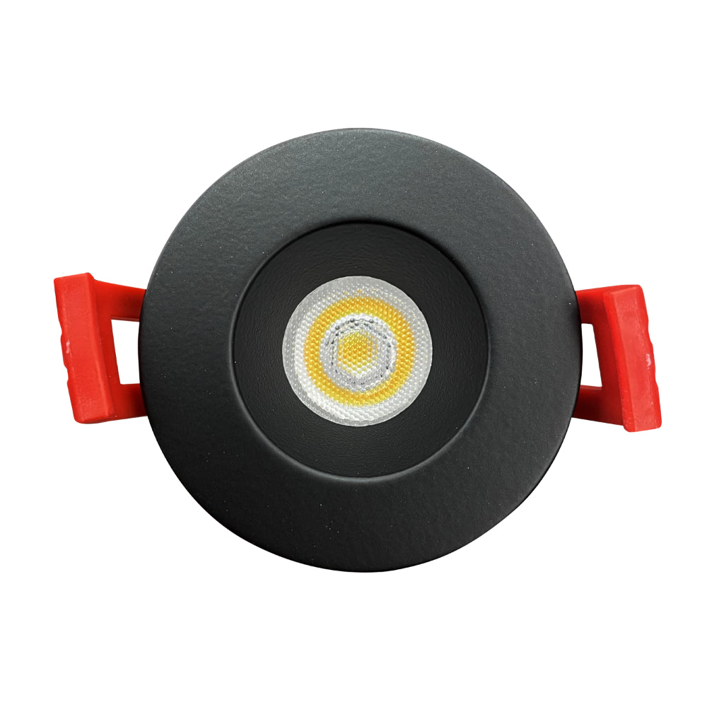 Luxrite 1" Regressed 5CCT Interchangeable Canless Spotlight Round Black Trim Additional Image 1
