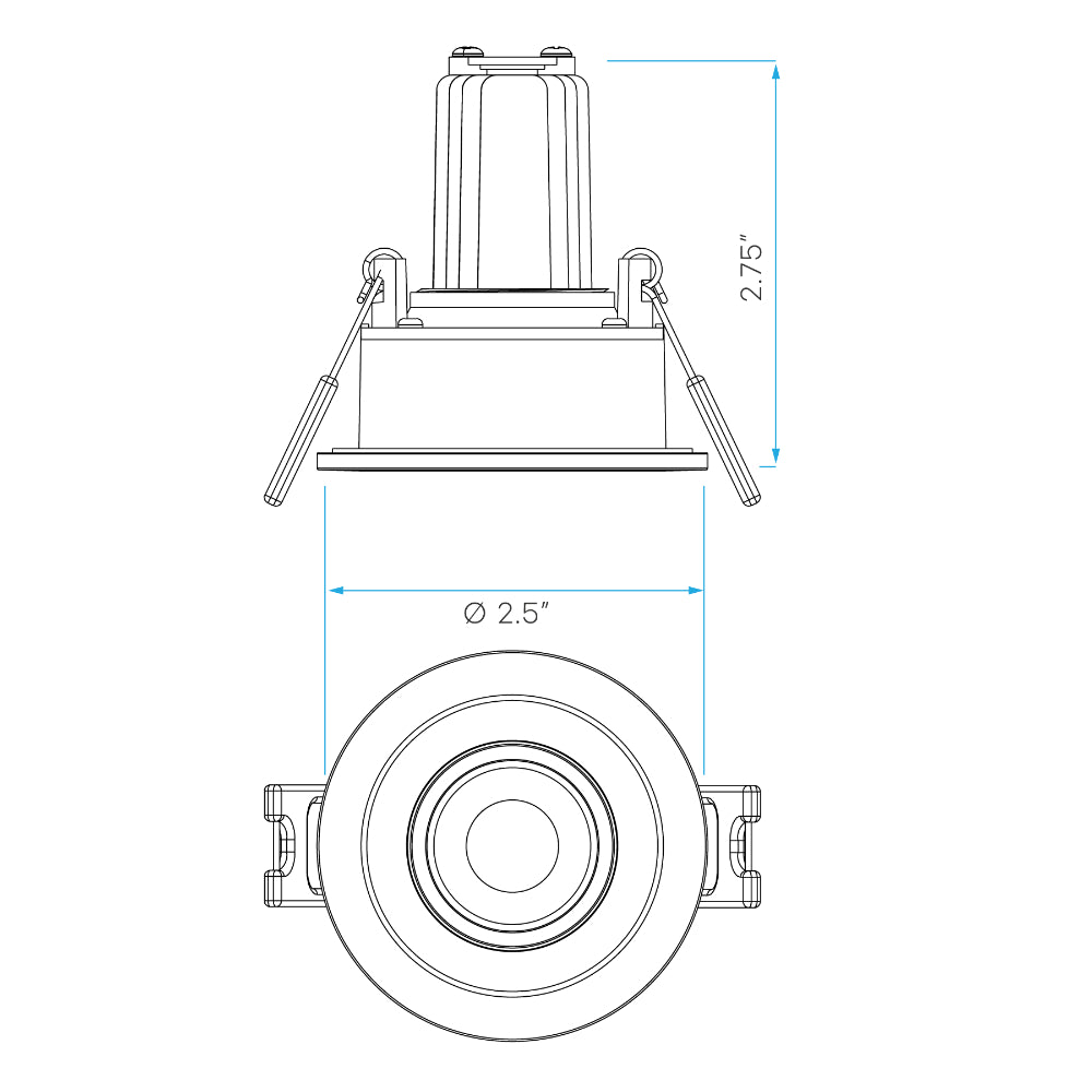 Luxrite 1" Regressed Recessed Gimbal - High Output Additional Image 4