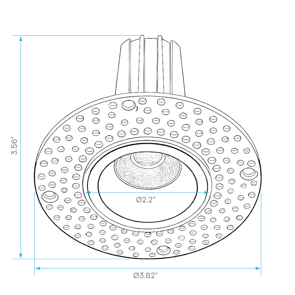 Luxrite 1" Trimless Spotlight - CCT Selectable Additional Image 1