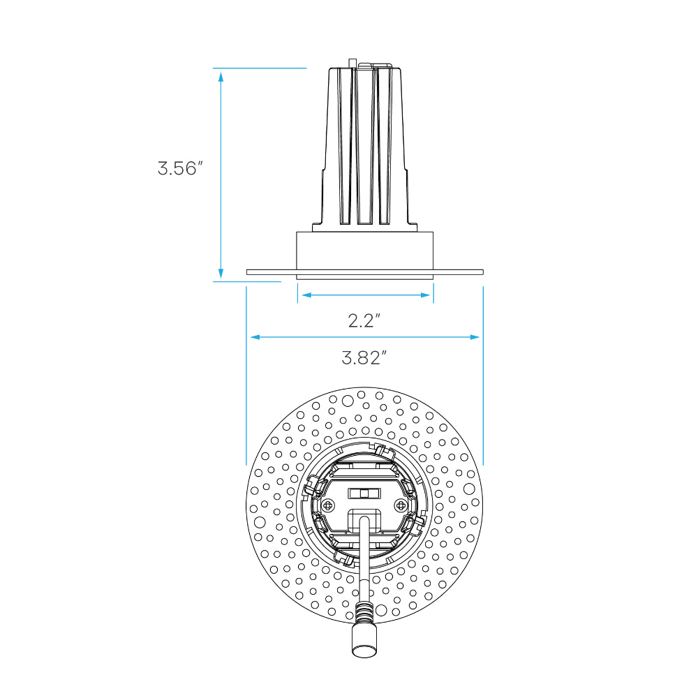 Luxrite 1" Trimless Spotlight - CCT Selectable Additional Image 3