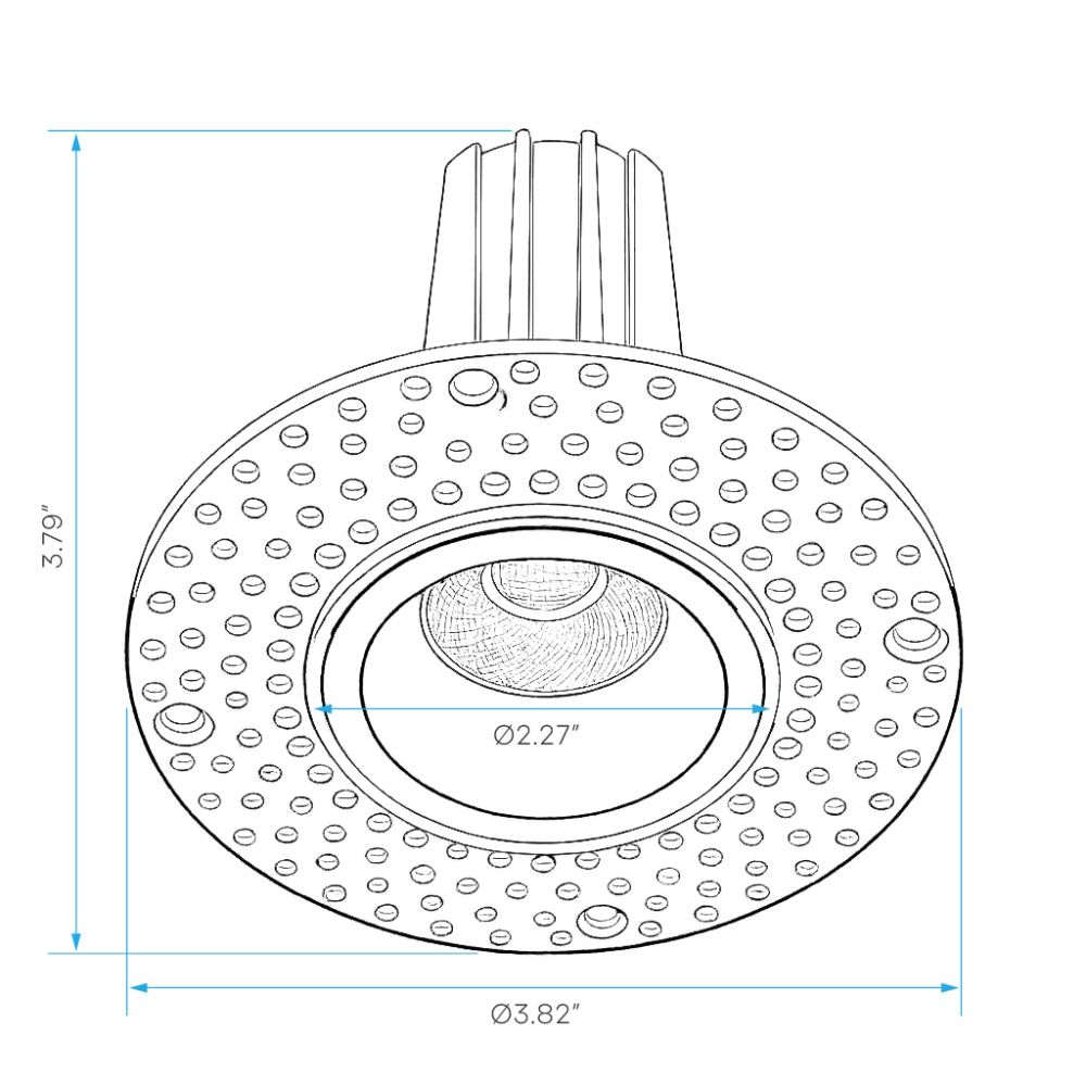 Luxrite 1" Trimless Spotlight - CCT Selectable High Output Additional Image 1