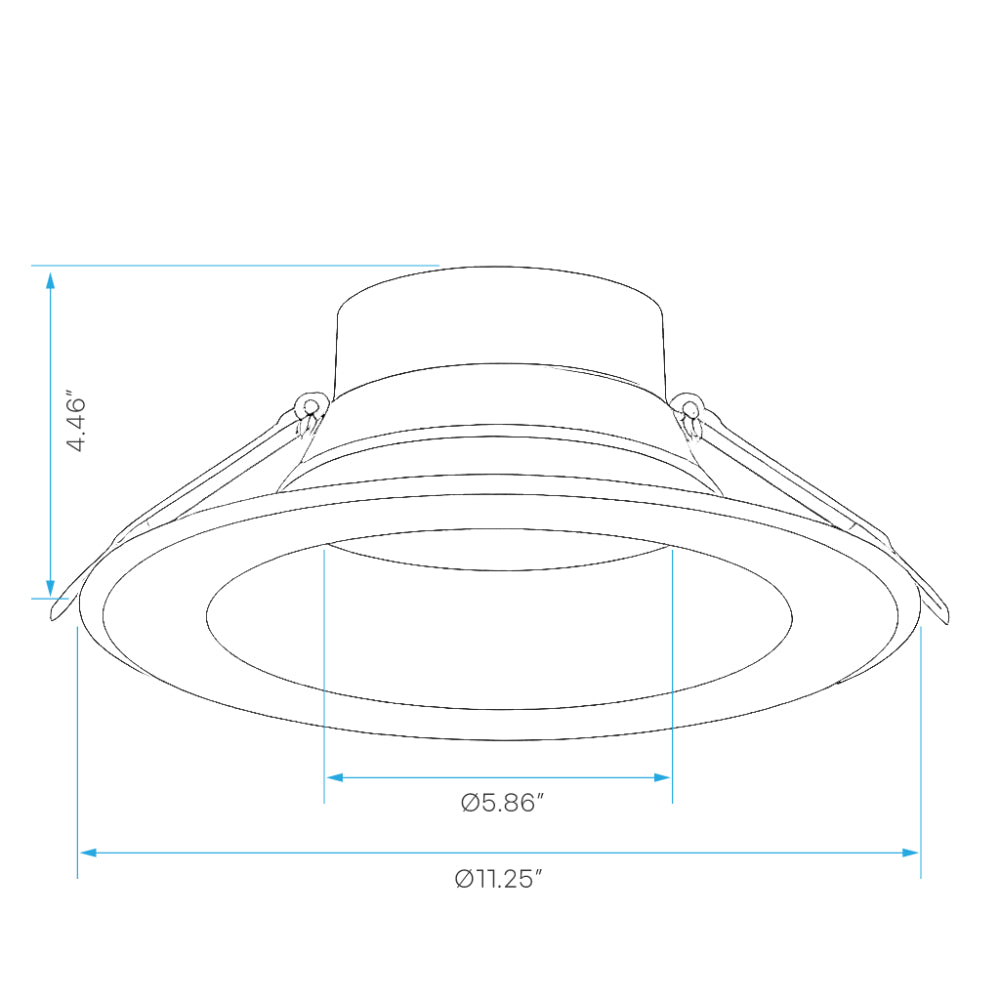 Luxrite 10" 5 CCT & 3 Wattage Selectable - Universal Voltage/Dual Dimming Commercial Downlight Additional Image 1