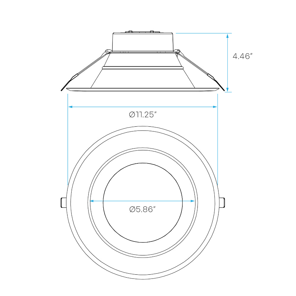 Luxrite 10" 5 CCT & 3 Wattage Selectable - Universal Voltage/Dual Dimming Commercial Downlight Additional Image 5