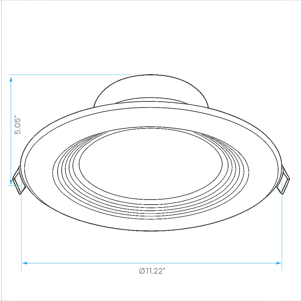 Luxrite 10" Wattage Selectable 3CCT Commercial Downlight Additional Image 1