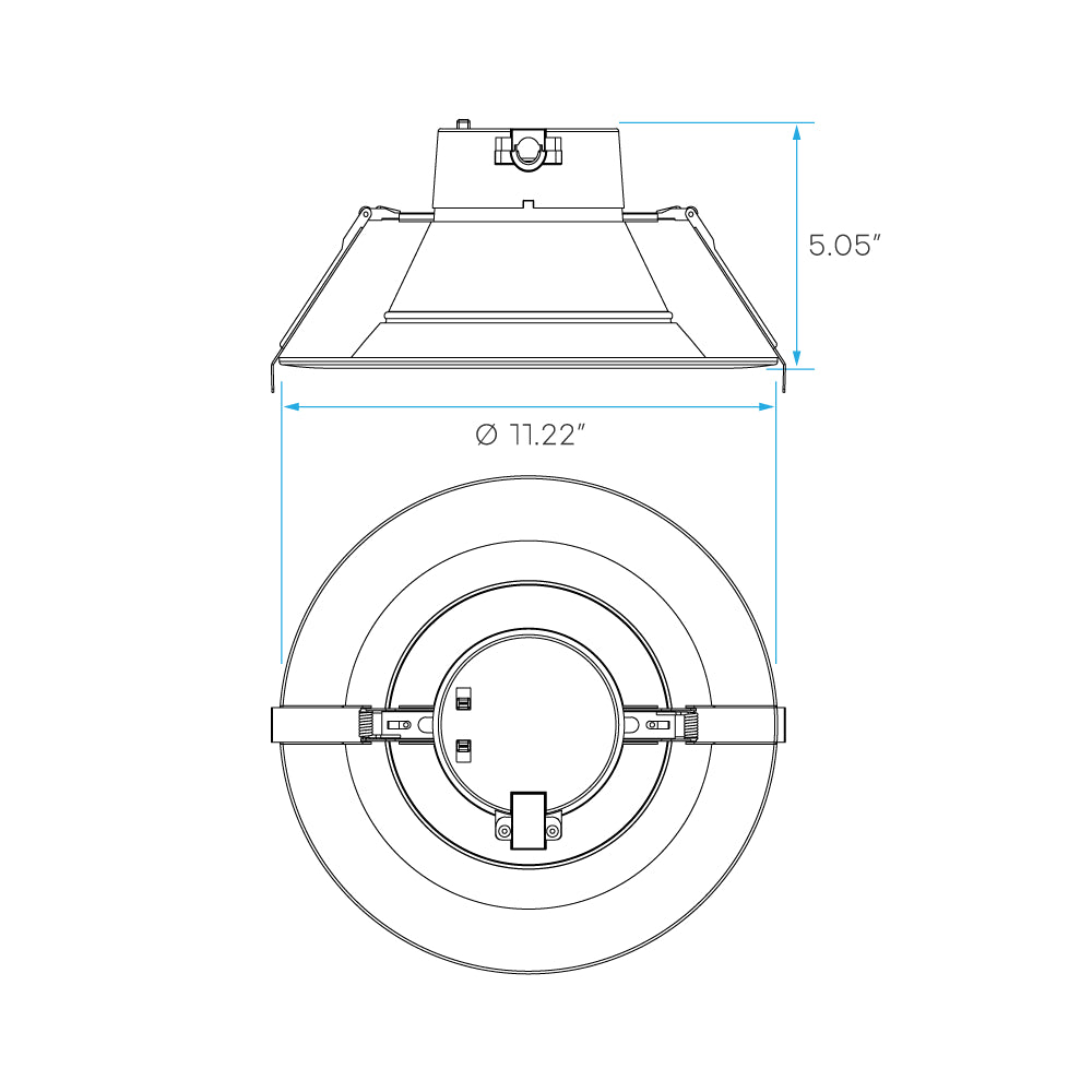 Luxrite 10" Wattage Selectable 3CCT Commercial Downlight Additional Image 6