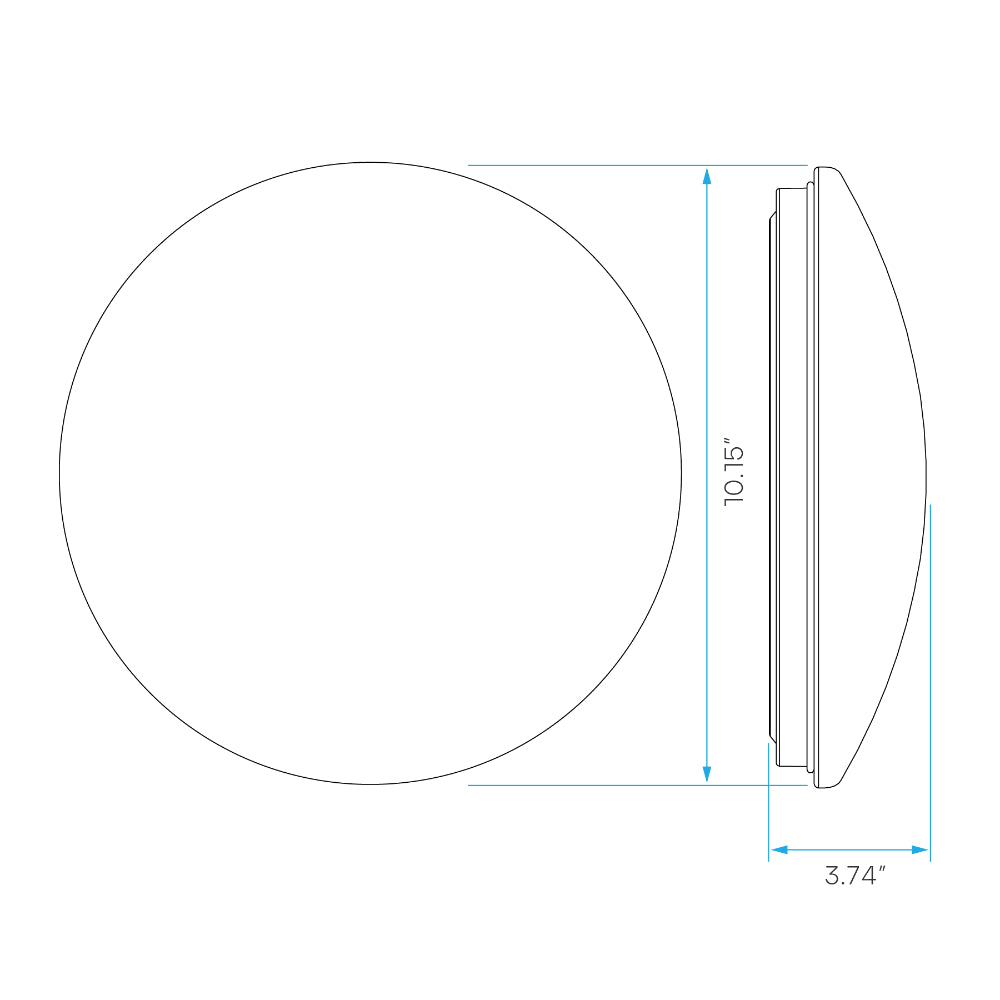 Luxrite 11" Flush Mount Round Fixture - 5CCT Selectable Additional Image 1