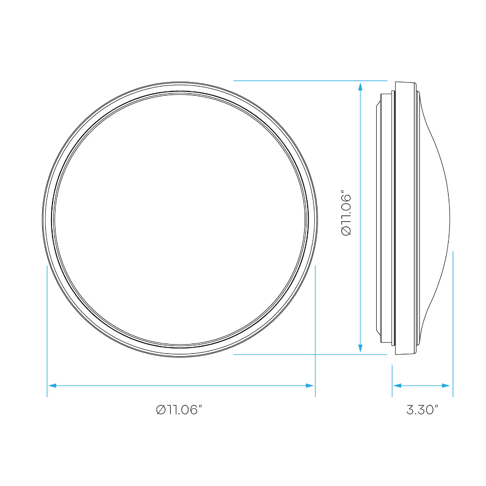 Luxrite 11" Single Ring Adjustable Motion Sensor - CCT Selectable Additional Image 2