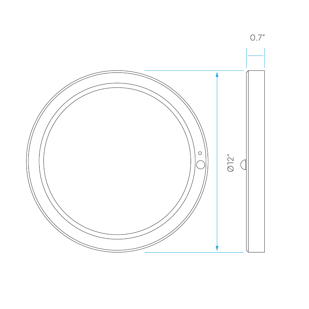 Luxrite 12" Adjustable Bi-Level PIR & Photocell Sensor Slim - CCT Selectable Additional Image 2