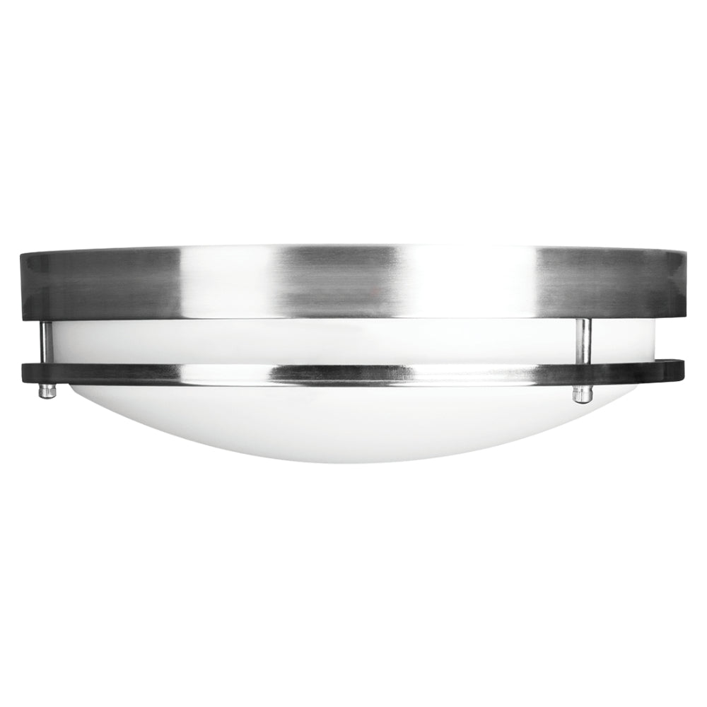 Luxrite 12" Double Ring 5CCT 120-277V 0-10V + Motion - Brushed Nickel Additional Image 1