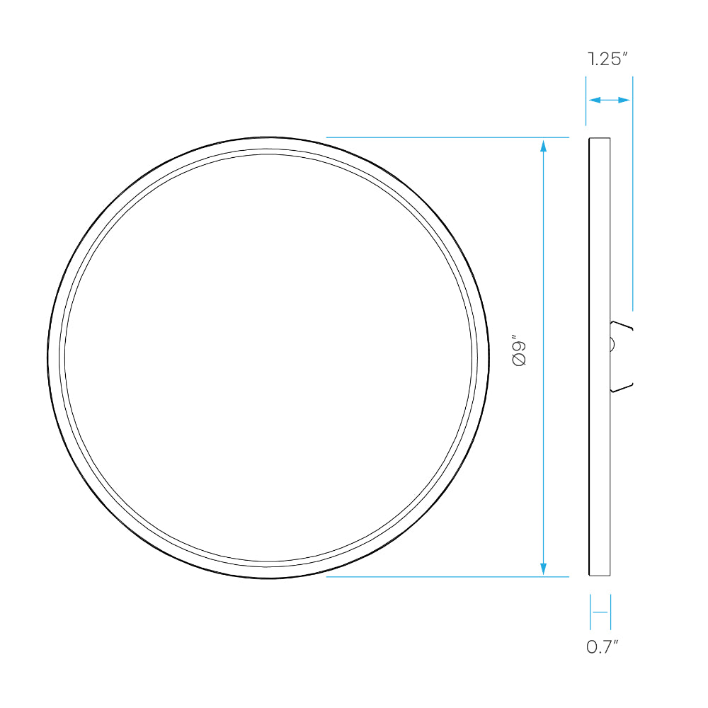 Luxrite 12" Slim Surface Mount Round - 5CCT Selectable Additional Image 2