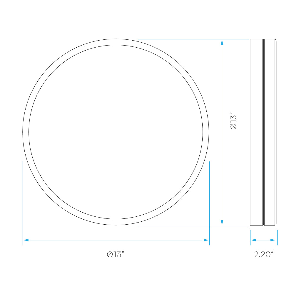 Luxrite 13" Surface Mount Deco Series - 5CCT Selectable Additional Image 10
