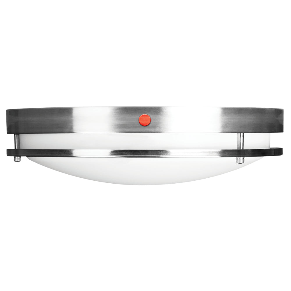 Luxrite 14" Double Ring Surface Mount 5CCT 120-277V 0-10V Emergency + Motion - Brushed Nickel Additional Image 1