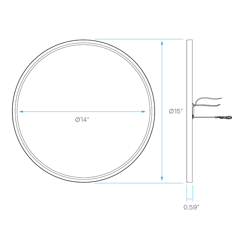 Luxrite 15" Slim Surface Mount Round - 5CCT Selectable Additional Image 2