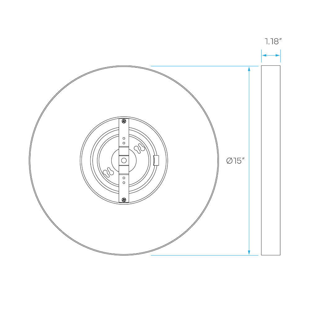 Luxrite 15" Surface Mount Slim Bracket Additional Image 2
