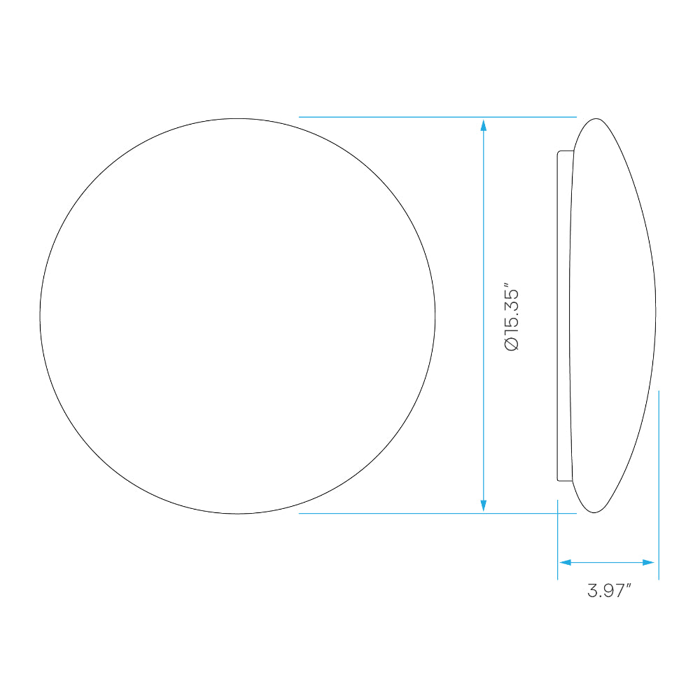 Luxrite 17" Decorative Flush Mount - Interchangeable Canopy - 5CCT Selectable Additional Image 3