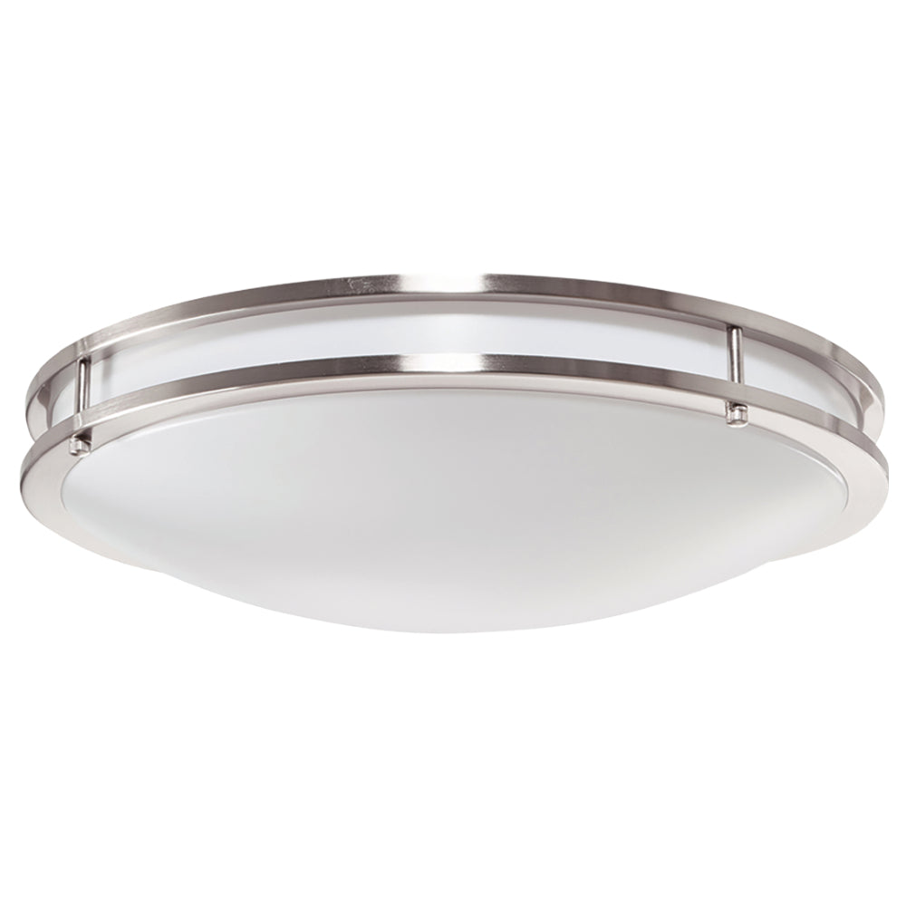 Luxrite 18" Double Ring Surface Mount 5CCT - Brushed Nickel +MS