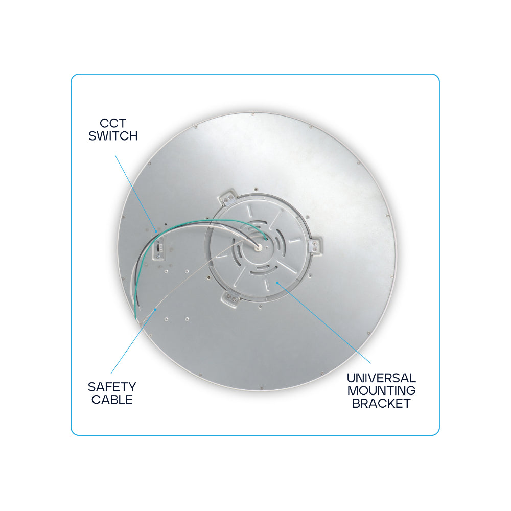 Luxrite 19" Slim Surface Mount 5 CCT Selectable Additional Image 1