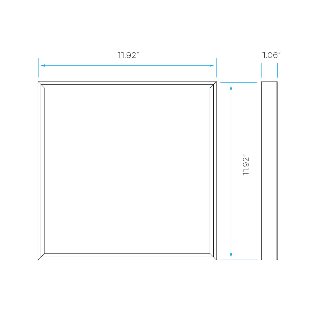 Luxrite 1x1 Slim Surface Mount Panel - CCT & Wattage Selectable Additional Image 1