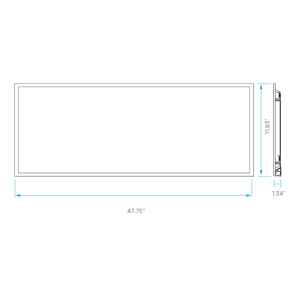 Luxrite 1x4 Backlit Panel 5 Wattage & 5 CCT Selectable - High CRI Additional Image 1