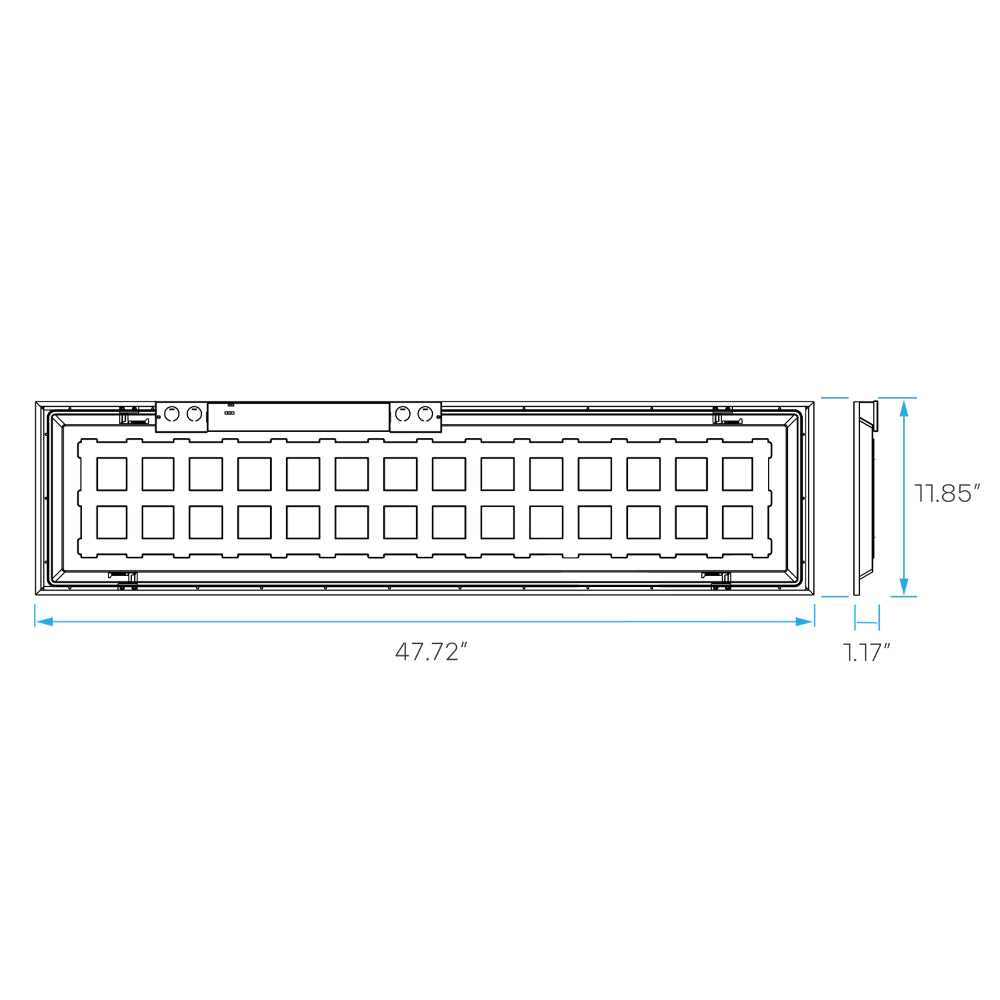 Luxrite 1x4 Backlit Panel 5CCT & 5 Wattage Selectable - Sensor Ready + EM Additional Image 2