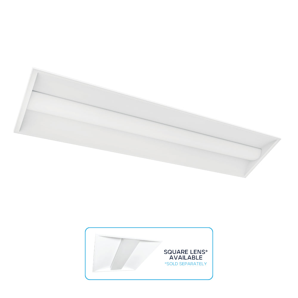 Luxrite 1x4 Center-Basket Troffer 5CCT & 5 Wattage Selectable Additional Image 1