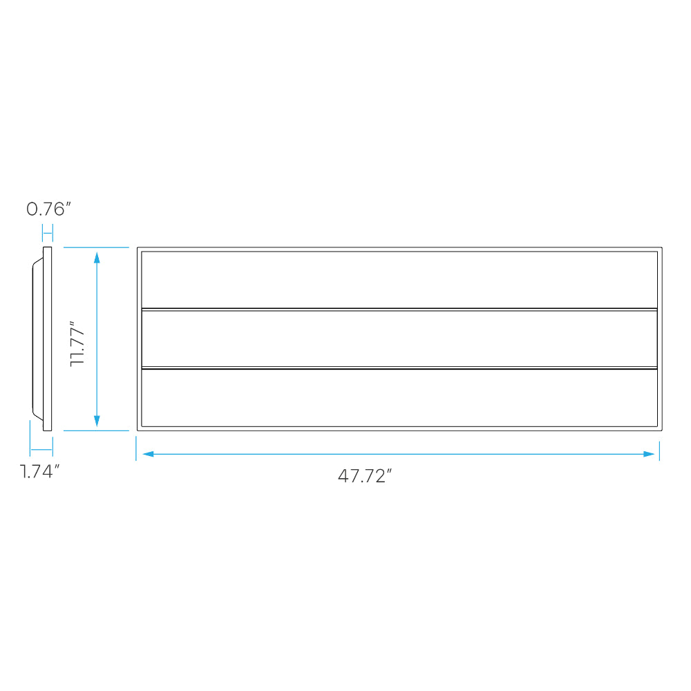 Luxrite 1x4 Designer Panel - 3CCT & Wattage Selectable +EM Additional Image 3