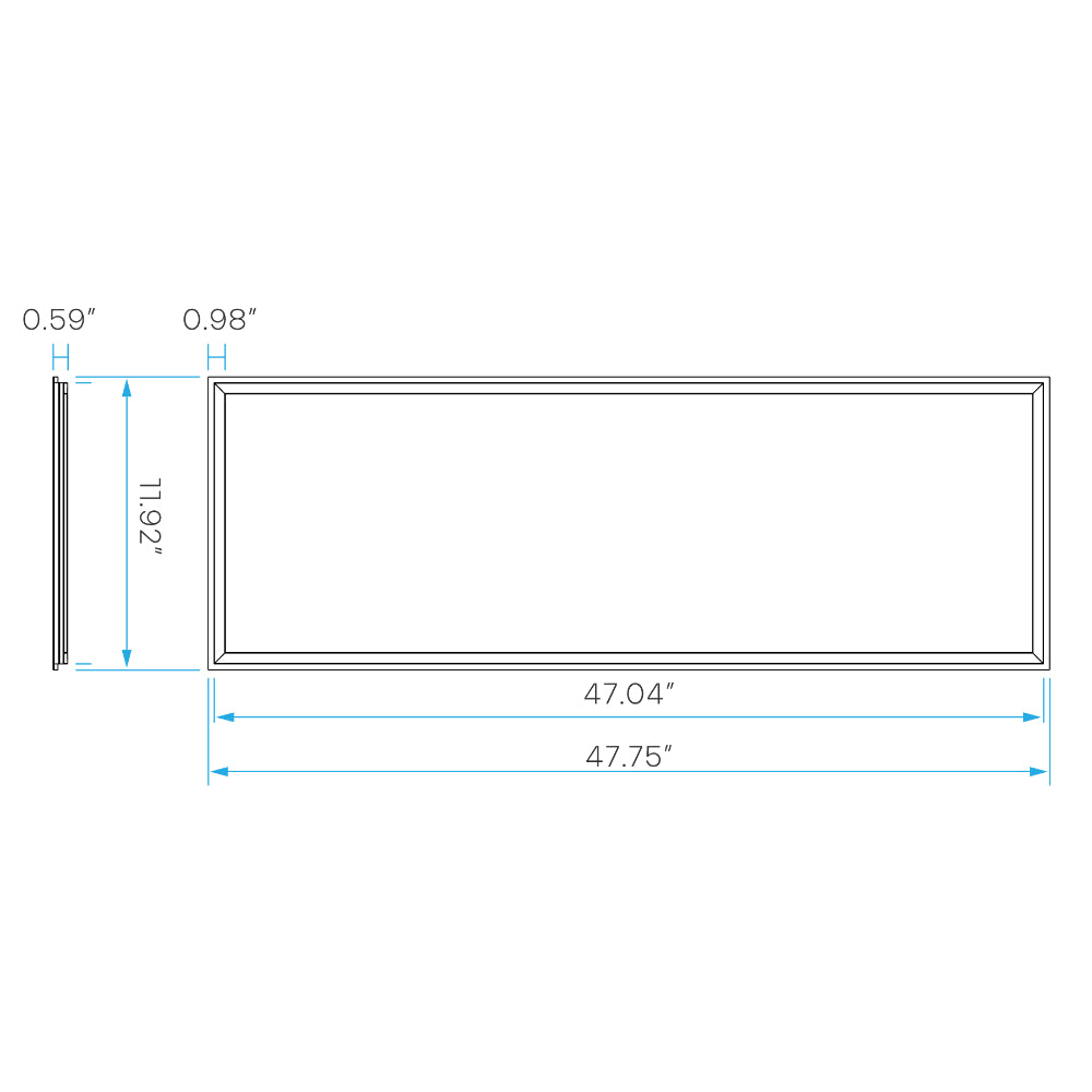 Luxrite 1x4 Frame Panel Wattage Selectable 5CCT Additional Image 2