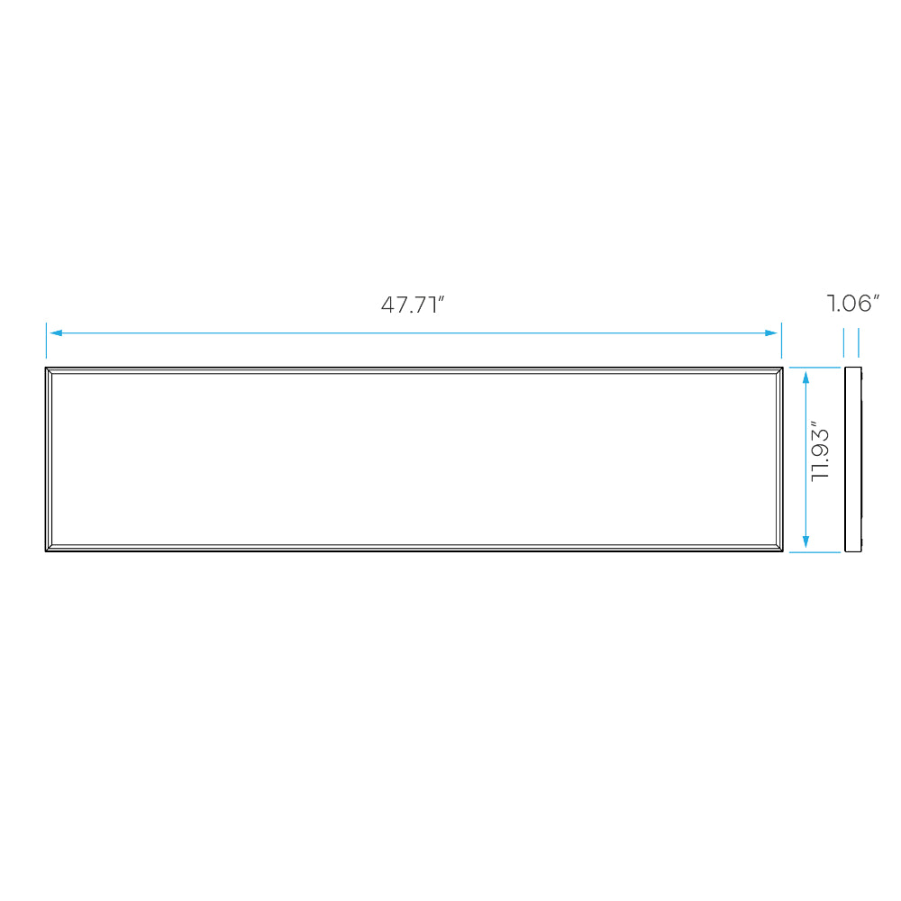 Luxrite 1x4 Slim Surface Mount Panel - CCT & Wattage Selectable Additional Image 1