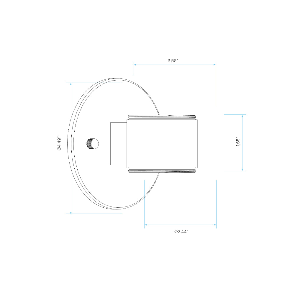 Luxrite 2.5" Cylinder System - 2-Head Wall Mount Additional Image 2