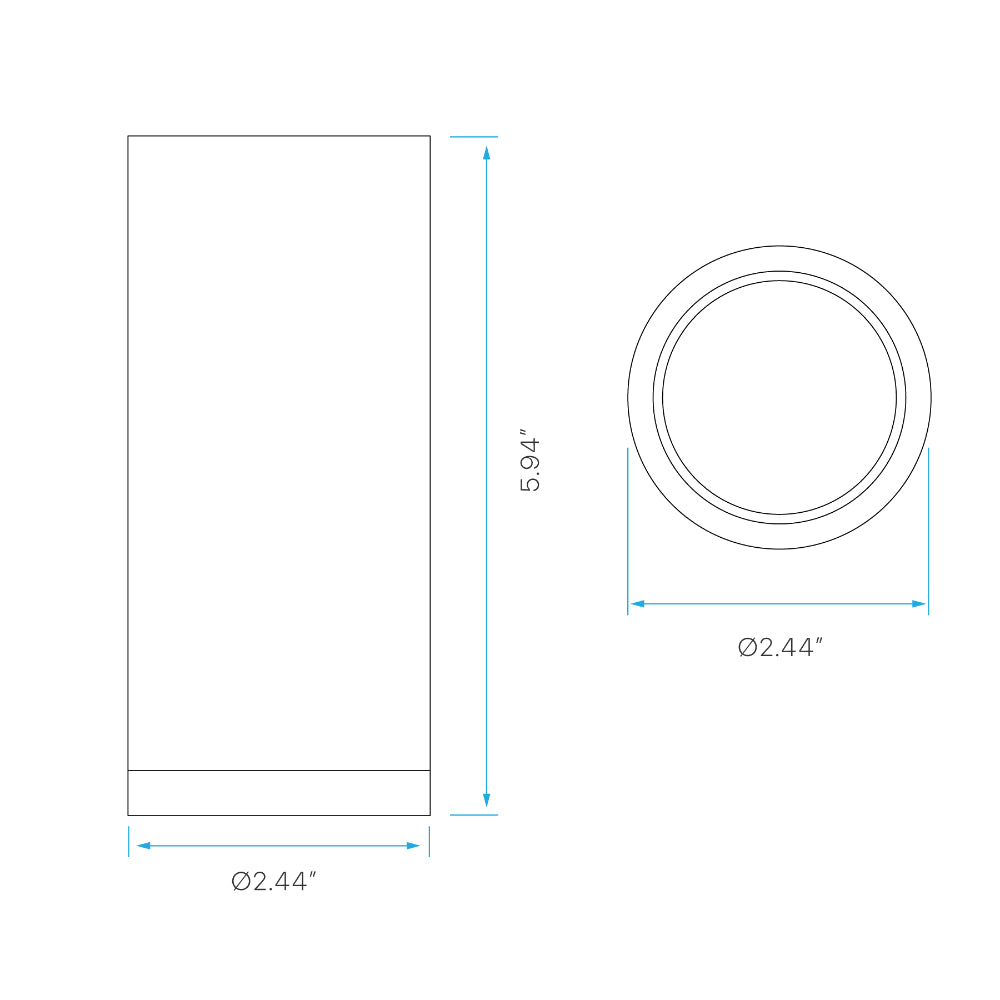 Luxrite 2.5" Cylinder System - 5 CCT Selectable Dual Dimming/Universal Voltage Additional Image 2