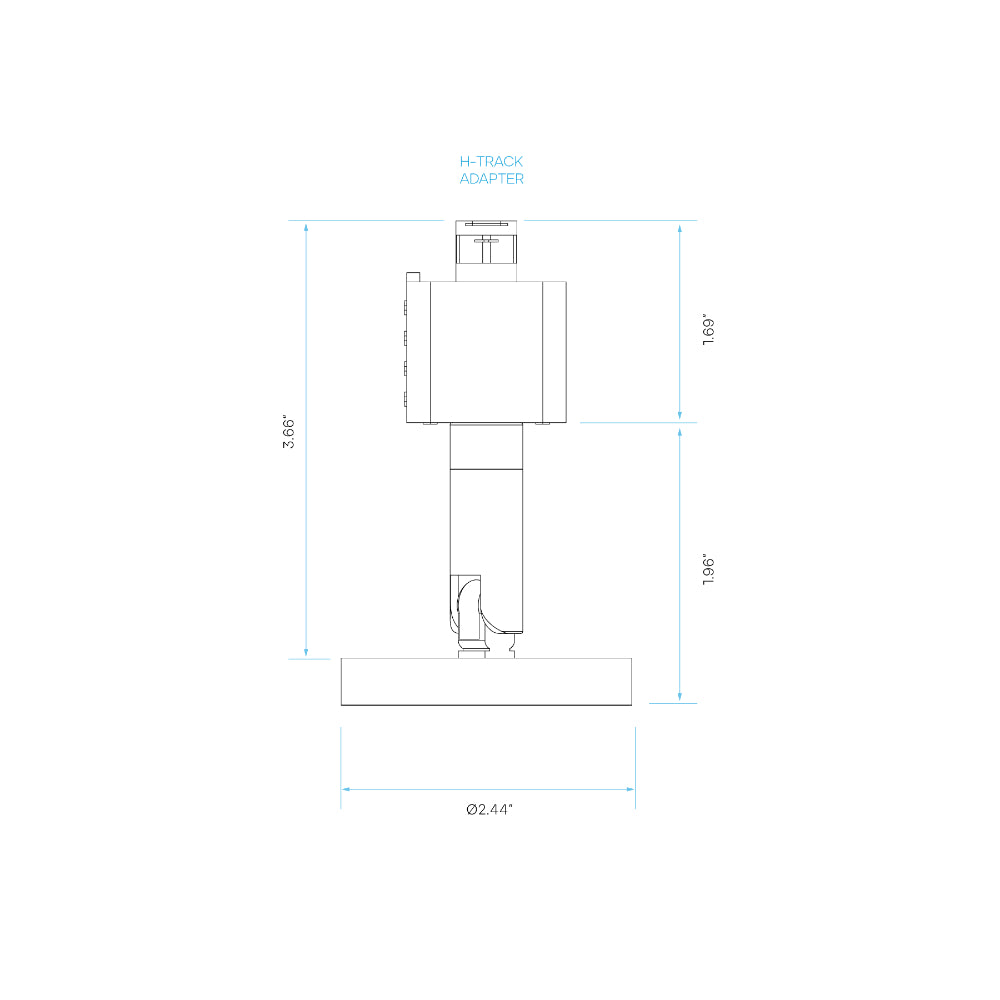 Luxrite 2.5" Cylinder System - H-Track Adapter Additional Image 2