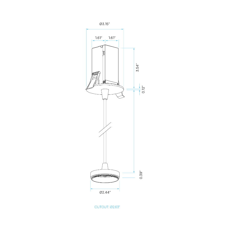 Luxrite 2.5" Cylinder System - Recessed Mount 8' Cable Additional Image 2